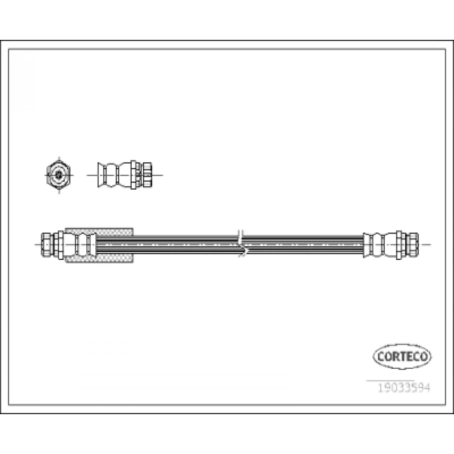 FREN HORTUMU ARKA 23156 / 24.5204-0233.3 (285 mm) GOLF5-GOLF6-JETTA-CADDY-A3-LEON BM 04-13