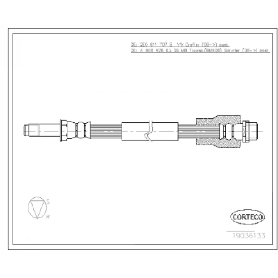 FREN HORTUMU ARKA SPRT.W906 OM646-651 06-