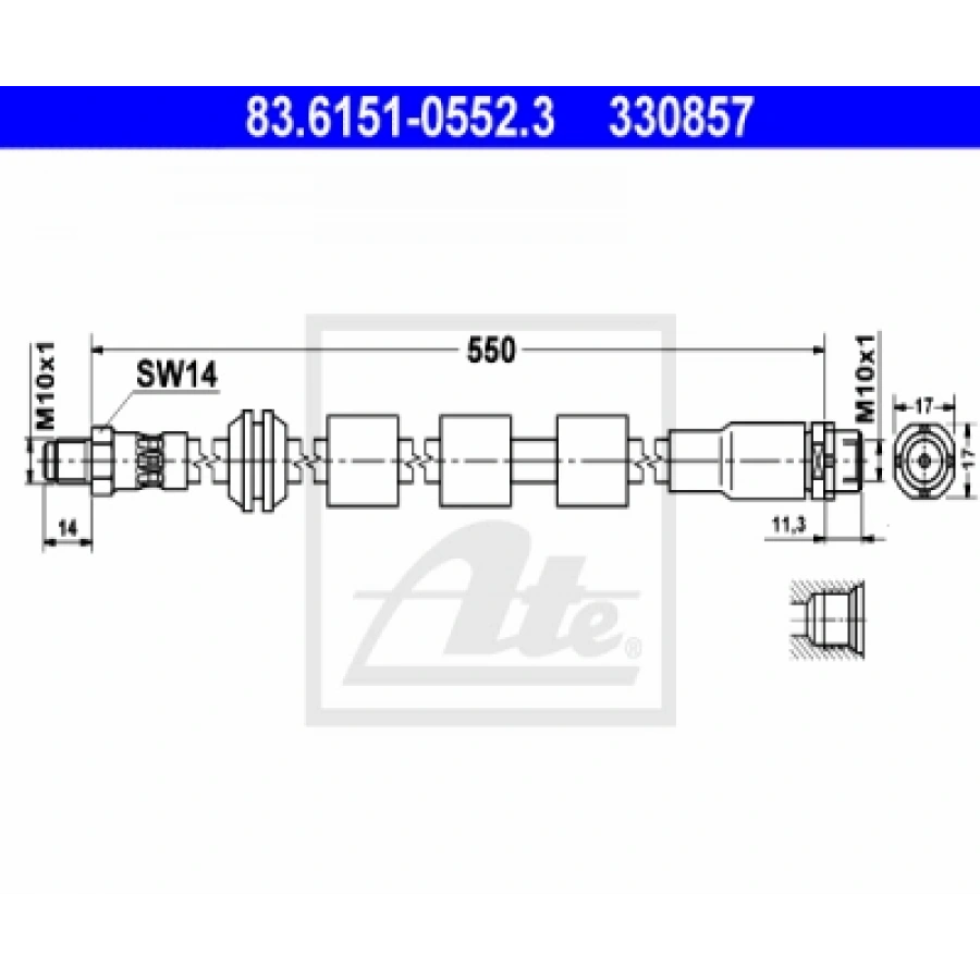FREN HORTUMU ÖN SAG-SOL E60-E61-E63-E64 BM 03-10