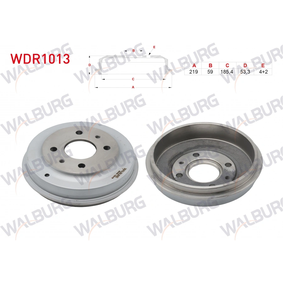 FREN KAMPANASI ARKA 4 DELIK 219X59X185,4X53,3 FIAT PALIO 1.2i 16v 1996-2005