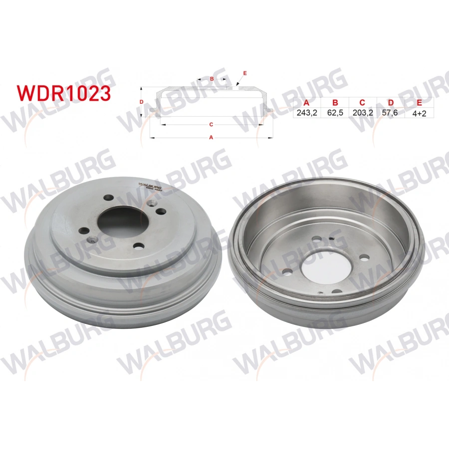 FREN KAMPANASI ARKA 4 DELIK 243,2X62,6X203,2X58,1 HYUNDAI GETZ 1.3i - 1.4i - 1.5 CRDI 2002-2008