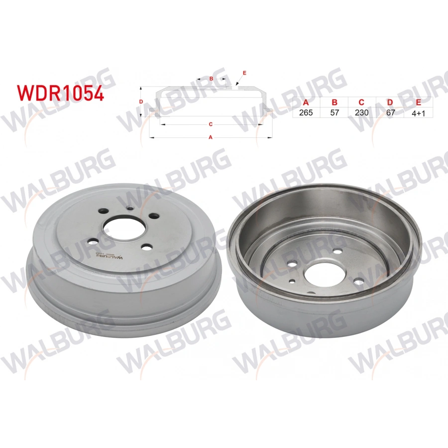 FREN KAMPANASI ARKA 4 DELIK 265X57X230X67 OPEL ASTRA G 1.2 - 1.4 - 1.6 - 1.7 DTI 1998-2005 / VECTRA B 1.6i - 2.0 DI 1995-2003 / VECTRA B 1.6i 1995-2003