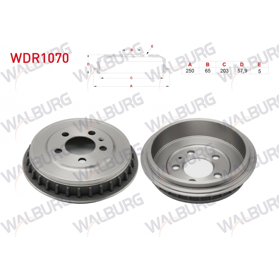 FREN KAMPANASI ARKA 5 DELIK 250X65X203X57,9 POLO 1.0 TSI-1.6 TDI 18-/ ARONA 1.0 TSI-1.6 TDI 17-/ IBIZA 1.0 TSI-1.6 TDI 17-/ SCALA 1.0 TSI-1.5 TSI-1.6 TDI 19-/ KAMIQ 1.0 TSI-1.5 TSI-1.6 TDI 19-