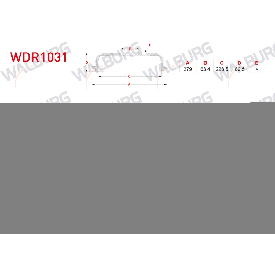 FREN KAMPANASI ARKA 5 DELIK 279X63,4X228,5X89,5 FORD TRANSIT CONNECT 1.8 TDCI 2002-2013 / TOURNEO CONNECT 1.8 TDCI 2002-2013