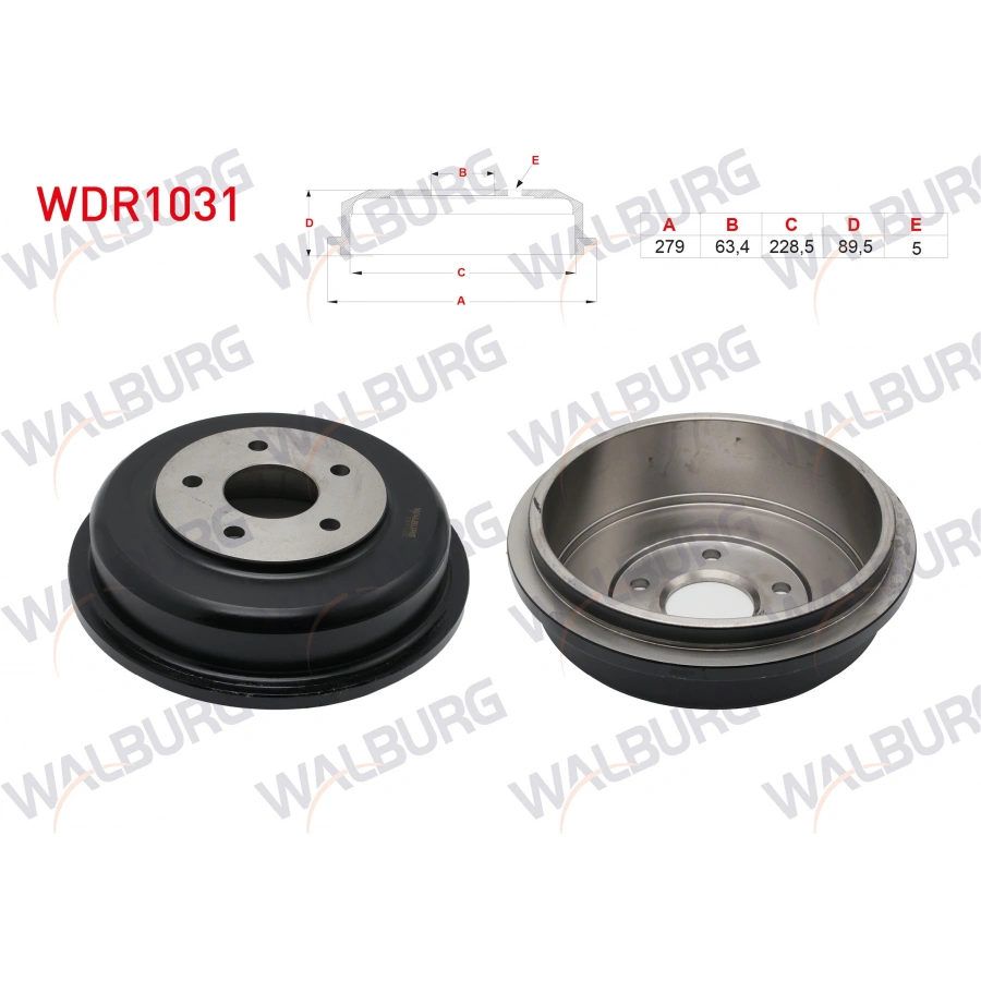 FREN KAMPANASI ARKA 5 DELIK 279X63,4X228,5X89,5 FORD TRANSIT CONNECT 1.8 TDCI 2002-2013 / TOURNEO CONNECT 1.8 TDCI 2002-2013