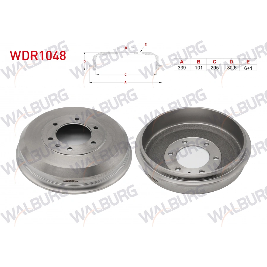 FREN KAMPANASI ARKA 6 DELIK 330X108X270X93,4 MITSUBISHI L 200 (K7T,K6T) 2.5 TD 1996-2007