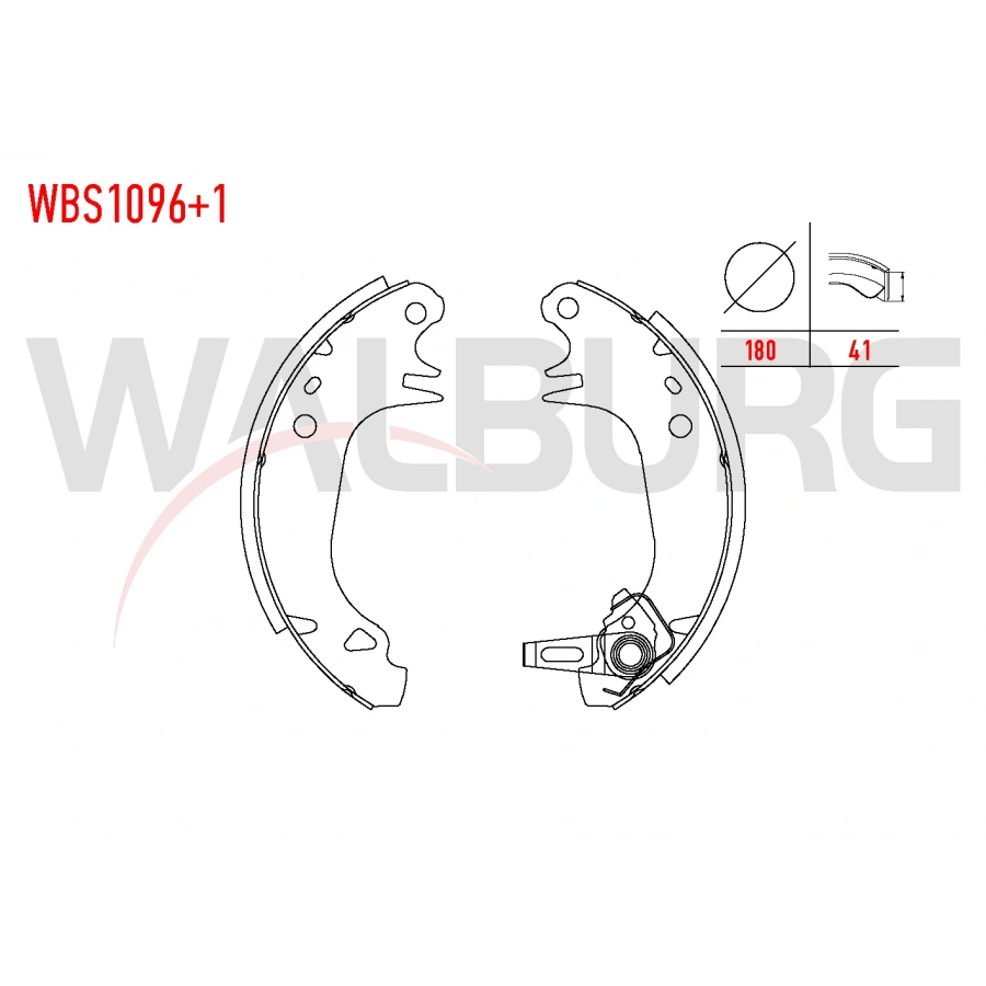 FREN PABUC BALATA ARKA +1mm DAHA KALIN RENAULT R9 (L42) 1.4 180X41 mm 1985-2000/R11 (B/C37) 1.4 1983-1995/R11 (B/C37) 1.6 1983-1995/R11 (B/C37) 1.7 1983-1995