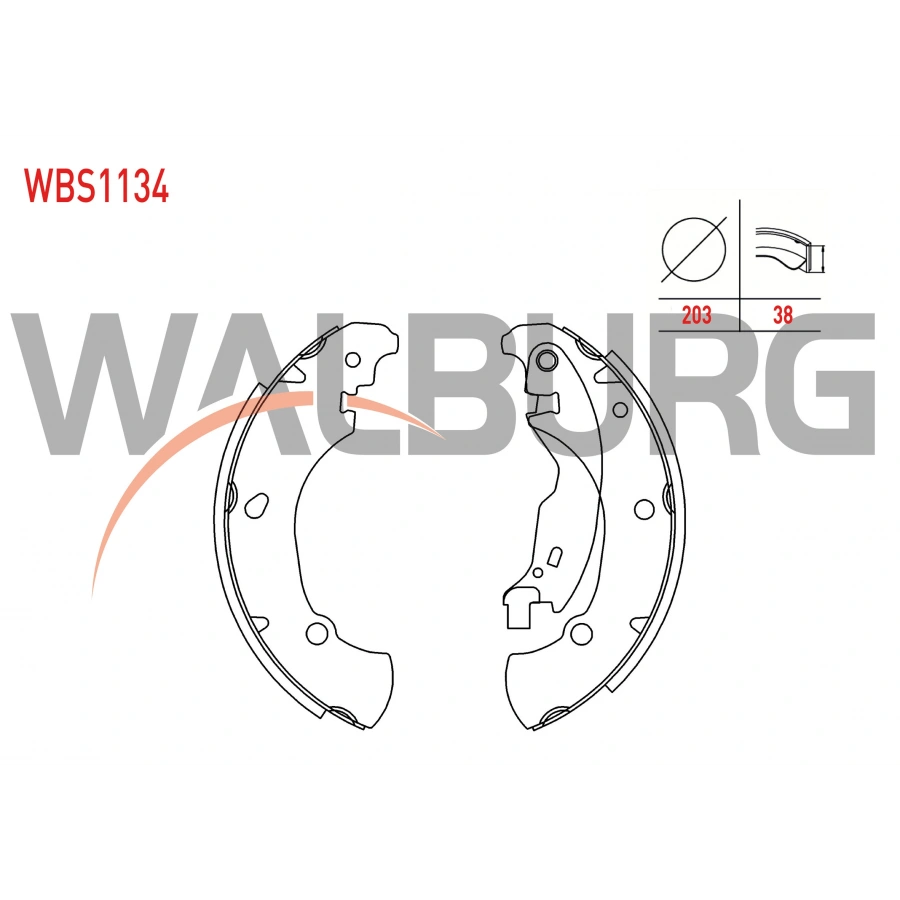 FREN PABUC BALATA ARKA 203X38 FIAT BRAVA 1.6 16v 1995-2002 / BRAVO 1.6 16v 1995-2004/ MAREA 1.6i 16v 1996-2007