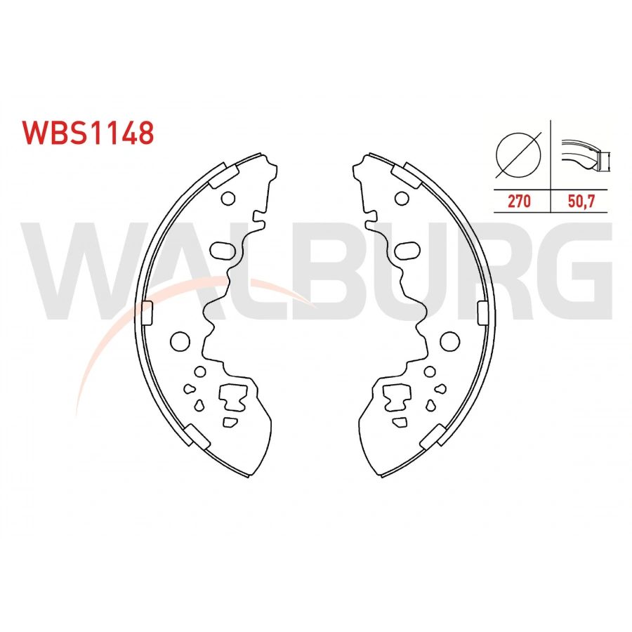 FREN PABUC BALATA ARKA 270X50,7mm MAZDA E-SERISI E2000 1999-2004