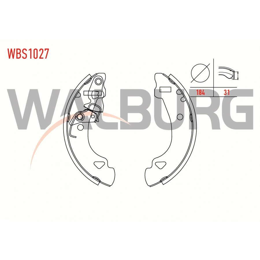 FREN PABUC BALATA ARKA FIAT UNO 70 1.4i LEVYELI 184X31 mm 1994-2000