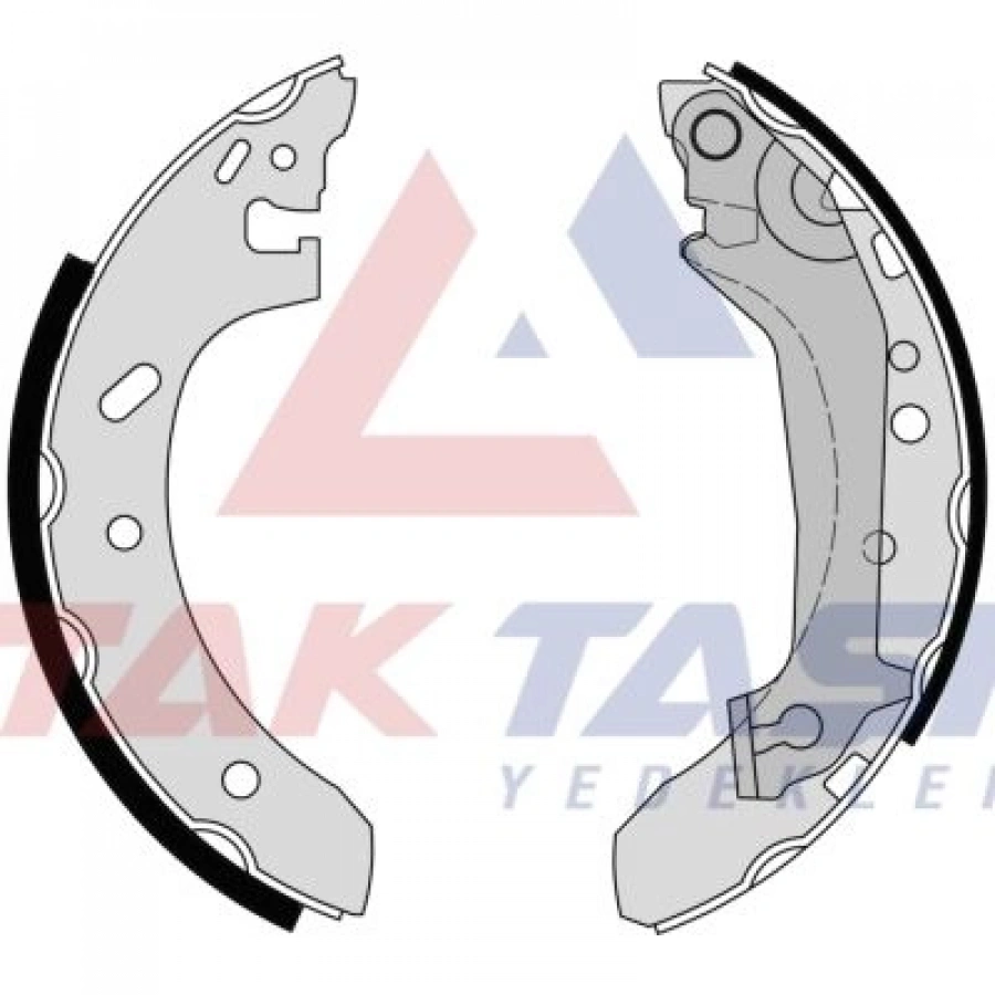 FREN PABUC BALATA ARKA FORD ESCORT VII 1.3 GENIS TIP LEVYELI 203X38 mm 1995-1999/ESCORT VII 1.4 1995-1999/ESCORT VII 1.6 16v 1995-1999/ESCORT VII 1.8 TD 1995-1999/ESCORT VII 1.8i 1995-1999