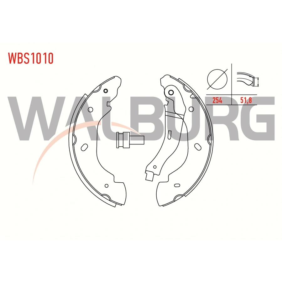 FREN PABUC BALATA ARKA FORD TRANSIT (FA_ _) 2.0 DI V184 15 JANT ONDEN CEKIS LEVYELI 254X51,8 mm 2000-2006/TRANSIT 2.4 TDCI 2000-2006/TRANSIT 2.2 TDCI 2006-2014/TRANSIT 2.4 TDCI 2000-2006