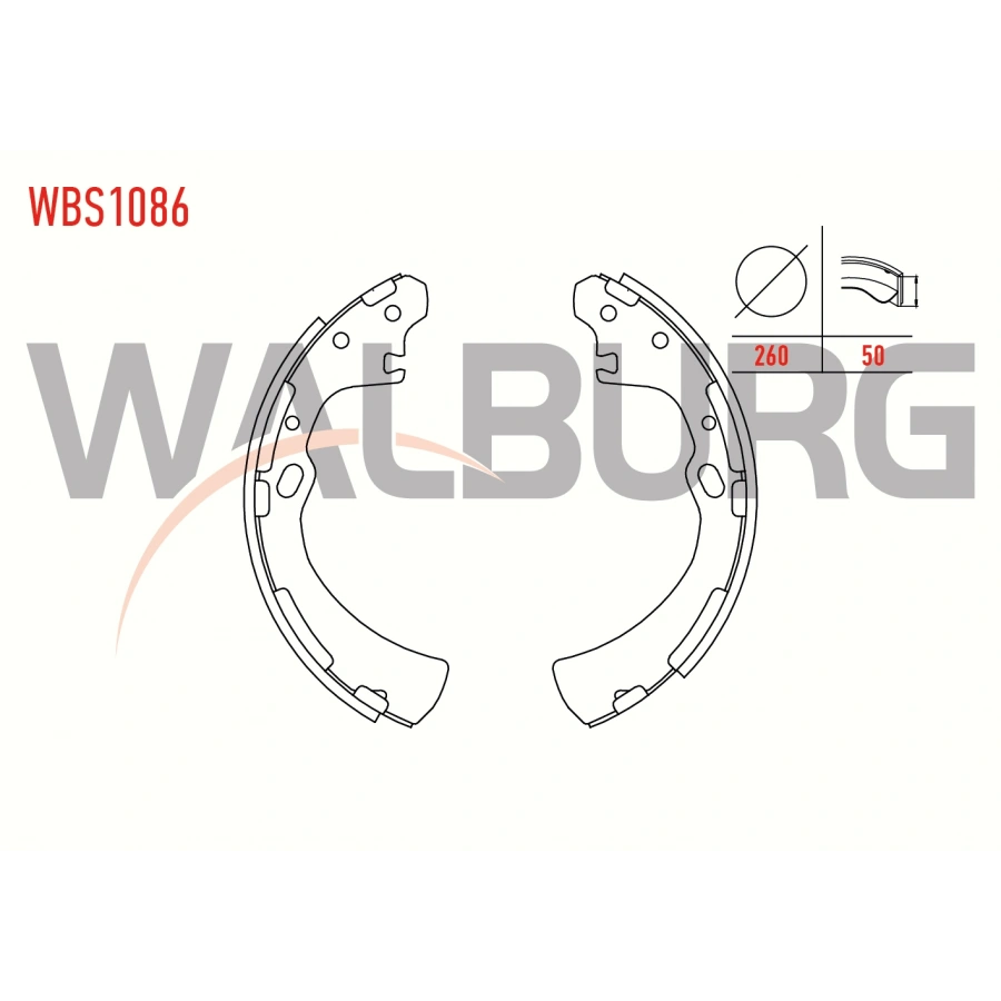 FREN PABUC BALATA ARKA NISSAN PICK UP (D22) 2.5 D 4X2 260X50 mm 1998-