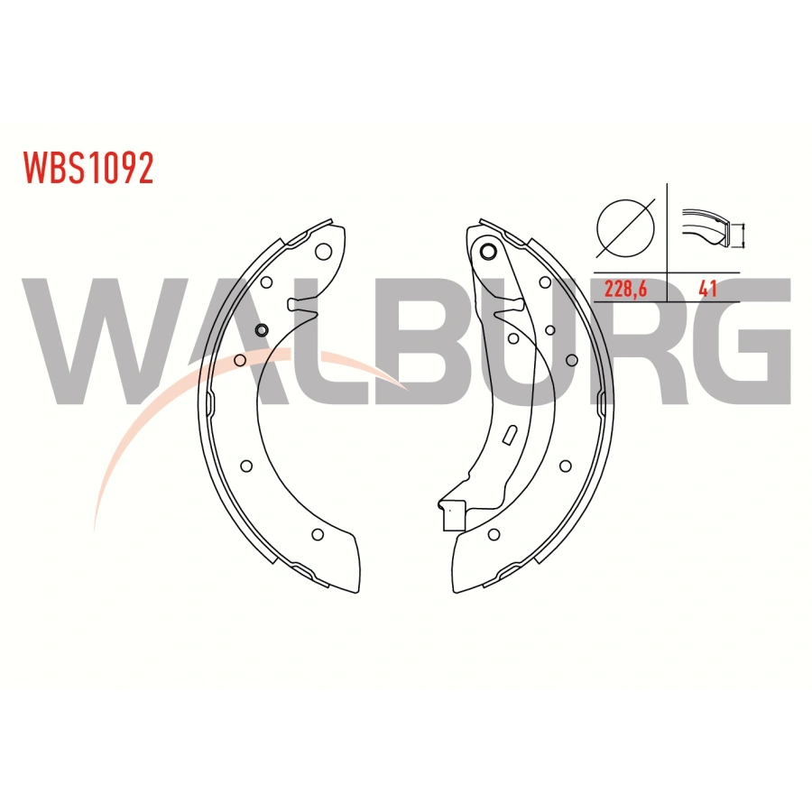 FREN PABUC BALATA ARKA PEUGEOT PARTNER (5,5F) 1.9 D LEVYELI 228,6X41 mm 1996-2008/PARTNER 1.6 HDI- 1996-2008/BERLINGO 1.6 HDI- 2008-/PARTNER 2.0 HDI- 1996-2008/BERLINGO 2.0 HDI- 1996-2008