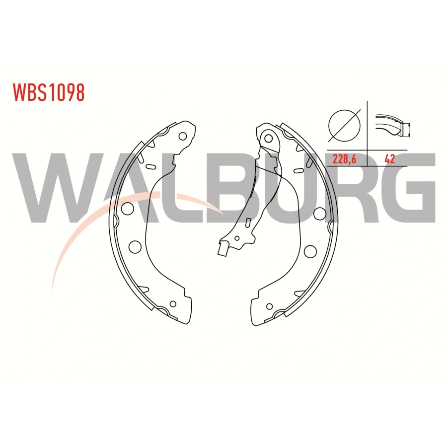 FREN PABUC BALATA ARKA RENAULT KANGOO (KC0/1) 1.5 DCI LEVYELI 228,6X42 mm 1998-2008/ KANGOO 1.9 DTI- 1998-2008/ KANGOO 1.4i 1998-2008