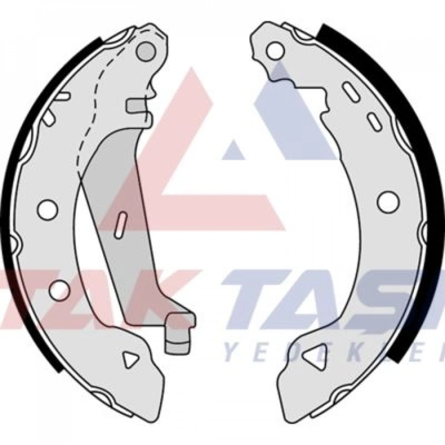 FREN PABUC BALATA ARKA RENAULT R19 1.4 LEVYELI 203,2X39 mm 1988-2001/ R19 1.6 1988-2001/ R19 1.9 D- 1988-2001/ R19 1.8i 16v- 1988-2001/ R19 1.7 1988-2001