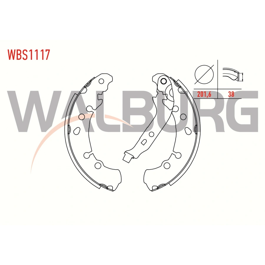 FREN PABUC BALATA ARKA TOYOTA YARIS (P9) 1.3 VVT-I LEVYELI 201,6X38 mm 2006-2010/TOYOTA YARIS (P9) 1.4 D4D 2006-2010/TOYOTA YARIS (P9) 1.33 VVTI 2006-2010