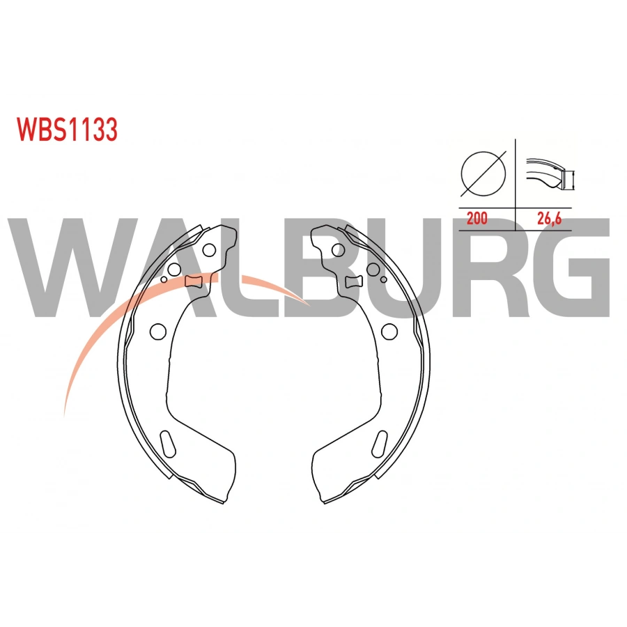 FREN PABUC BALATA ARKA YAPISTIRMA 200X26,2 SUZUKI SWIFT IV 1.2 / 1.3 DDIS 2010-