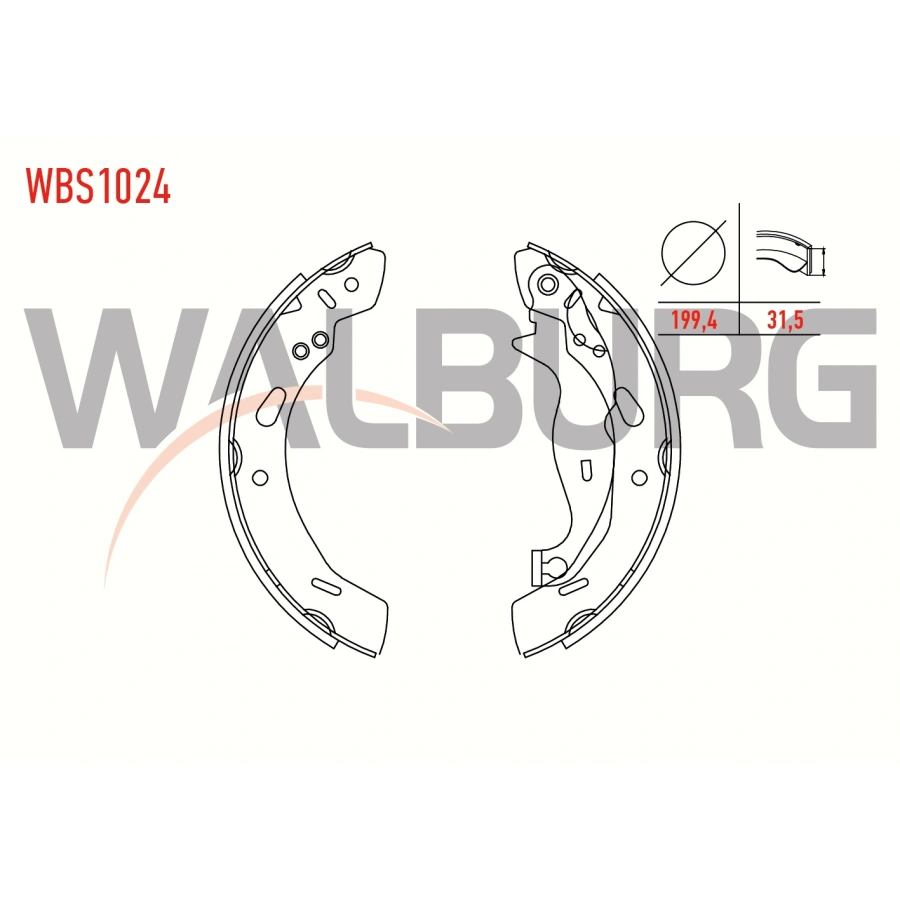 FREN PAPUC BALATA ARKA FORD FIESTA VI 1.4 TDCI 199,4X31,5 mm 2008-2012/FORD FIESTA VII 1.5 TDCI 2012-