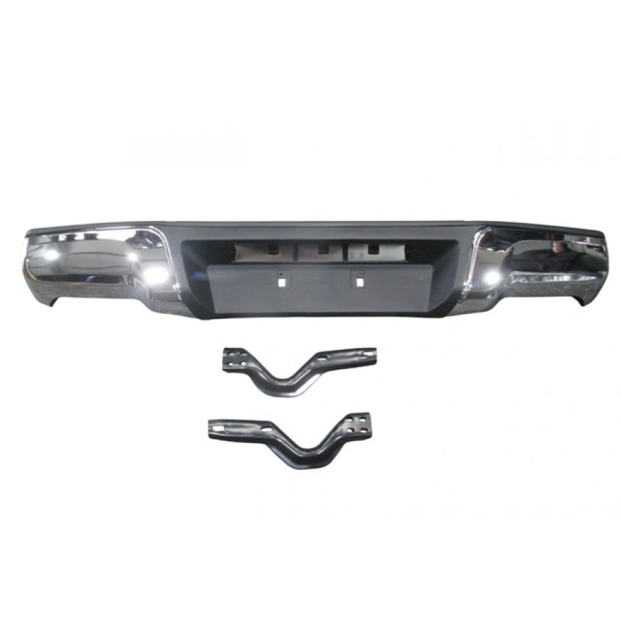 ISUZU D MAX- PICK UP- 17/19; ARKA TAMPON NİKELAJ KAPLAMALI (BAĞLANTI AYAKLARI İLE BİRLİKTE) (TW)