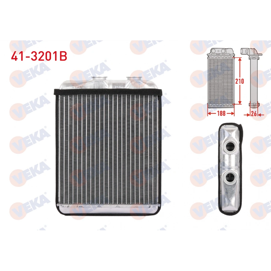 KALORIFER RADYATÖRÜ A/M 208X183X26 BRAZING DELPHI TIPI ASTRA G ASTRA H BM 01-