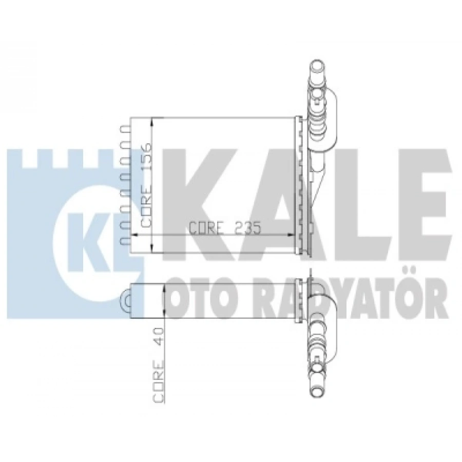 KALORIFER RADYATÖRÜ ALUMINYUM BORULU CLIO II-KANGOO 98-> BM 98-