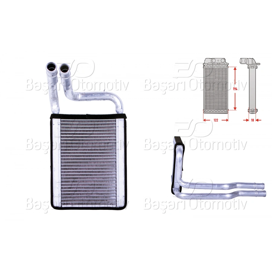 KALORIFER RADYATORU BRAZING 120X189 MM KIA PICANTO 2 (TA) | PICANTO / EKO TAXI | MORNING 1.0 1.0BI-Fuel 11-17