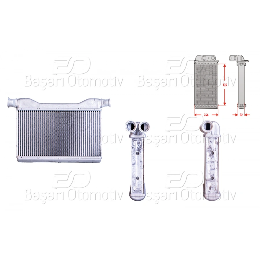 KALORIFER RADYATORU BRAZING 135X244 MM BMW 5 518 D 525 D 530 D 535 D 550 I BMW 7 730 D 740 I 750 760 I 09 >