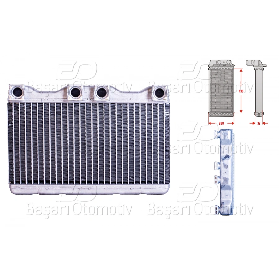 KALORIFER RADYATORU BRAZING 135X268 MM BMW E38 7 725 TDS 728 I 730 D 740 D 750 I 94 >