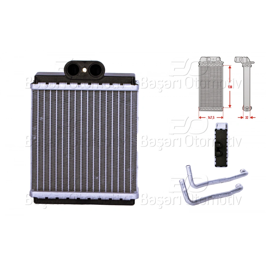 KALORIFER RADYATORU BRAZING 142X142 MM SUZUKI VITARA (ET, TA, TD) 1.6 88-98 SUZUKI SIDEKICK 1.6 89-98