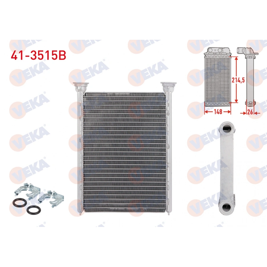 KALORIFER RADYATÖRÜ BRAZING 144X193X26 FLUENCE/MEGANEIII/MEGANEIV/SCENICIII/TRAFICIII/VIVARO BM 07-