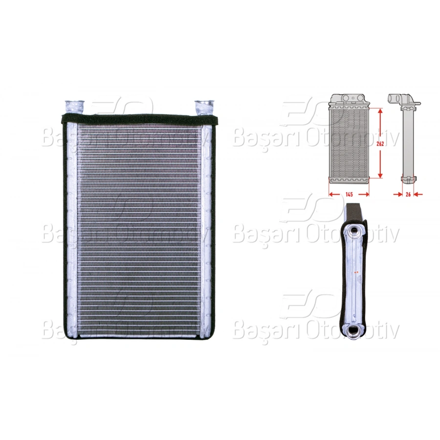 KALORIFER RADYATORU BRAZING 144X253 MM BMW 320d 04-11 BMW X1 (E84) 18i sDrive 09-15 BMW 325 i xDrive 08-11