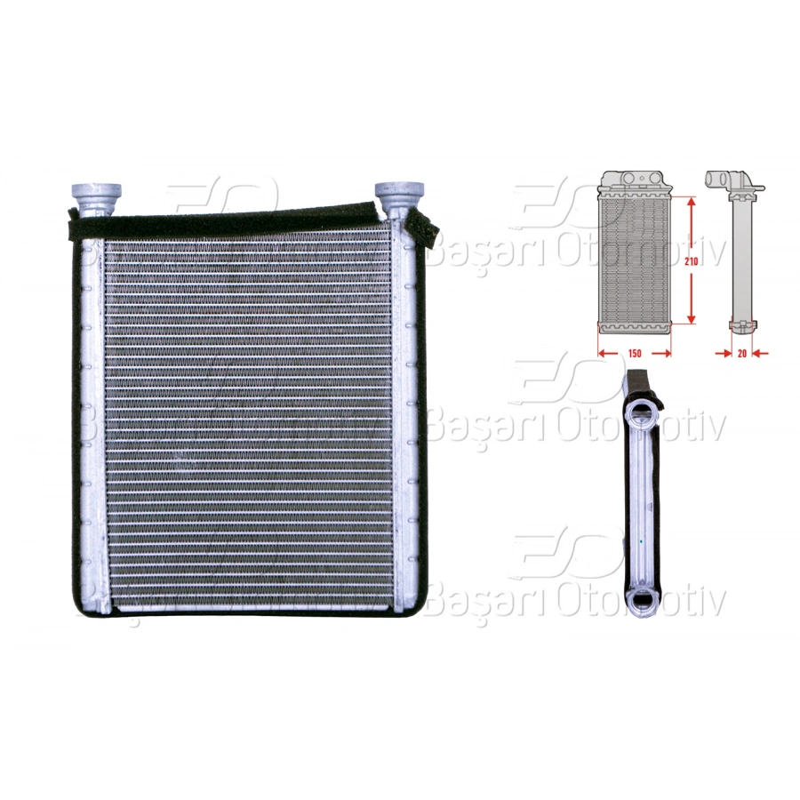 KALORIFER RADYATORU BRAZING 146X222 MM TOYOTA CORLLA 1.4 WT1.6 1.8 WT2.0 D 02 >