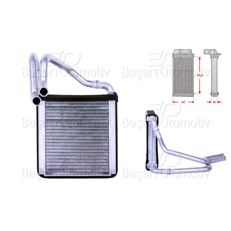 KALORIFER RADYATORU BRAZING 147X176 MM HONDA JAZZ 09-12
