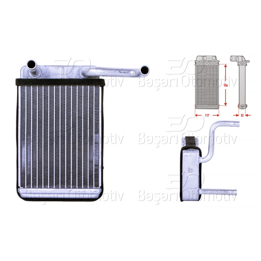 KALORIFER RADYATORU BRAZING 154X118 MM SUZUKI ALTO 84-