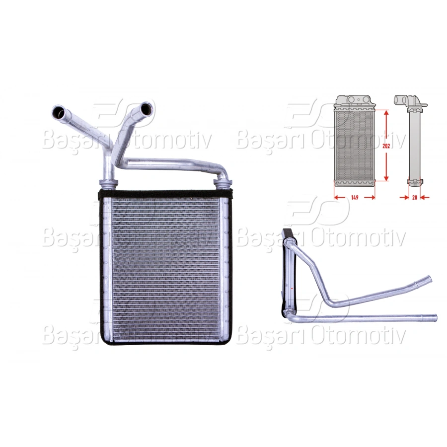 KALORIFER RADYATORU BRAZING 154X220,6 MM TOYOTA COROLLA 05-08