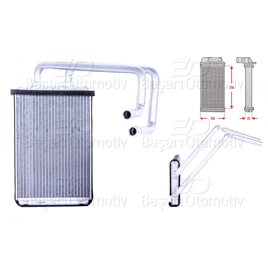 KALORIFER RADYATORU BRAZING 166X170 MM HYUNDAI COUPE 1.6 16V 2.0 2.7 V6 ELANTRA 1.6 2.0 CRDI 00 >