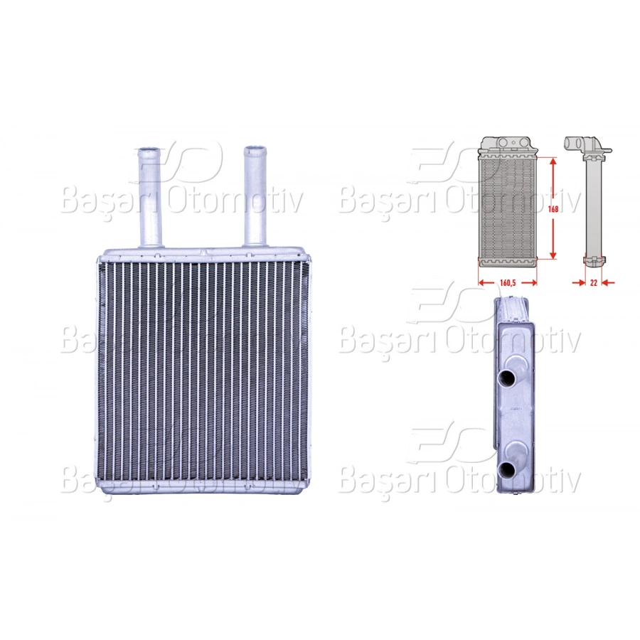 KALORIFER RADYATORU BRAZING 168X165 MM HYUNDAI ACCENT1.3 I 12V 1.5 I 16V LANTRA 2 1.6 I 1.8 16V 2.0 16V 94 >