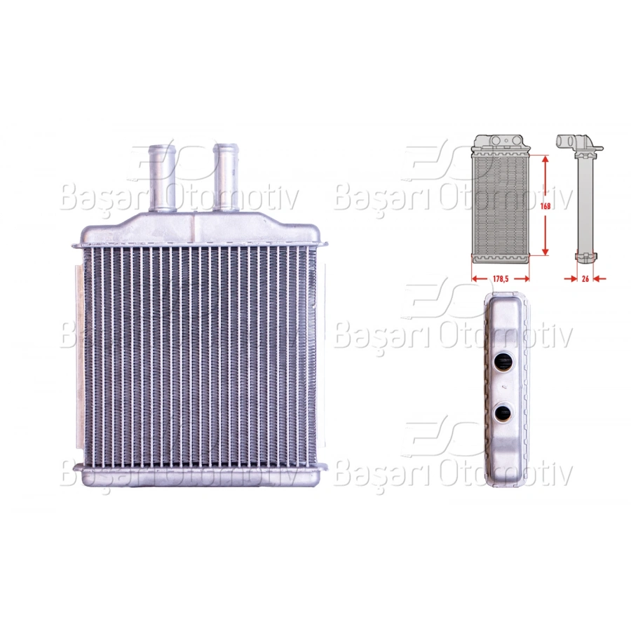 KALORIFER RADYATORU BRAZING 170X163 MM CHEVROLET LACETTI 1.4 16V 1.8 2.0 D NUBIRA ESTATE 1.6 1.8 2.0 D 05 >