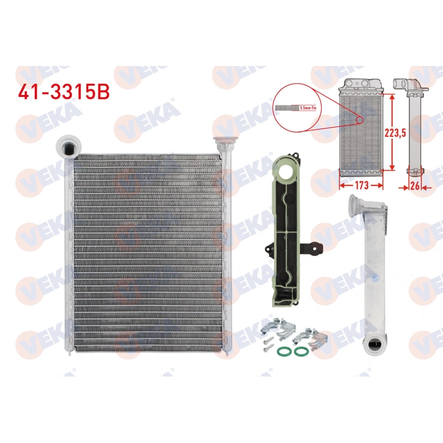 KALORIFER RADYATÖRÜ (BRAZING 170X232.5X26) 508 I B.M 10-18