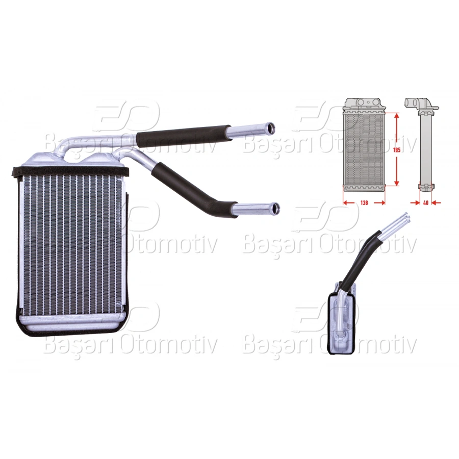 KALORIFER RADYATORU BRAZING 185X130 MM DAEWOO ARANOS CIELO ESPERO 1.5 1.8 2.0 95 >