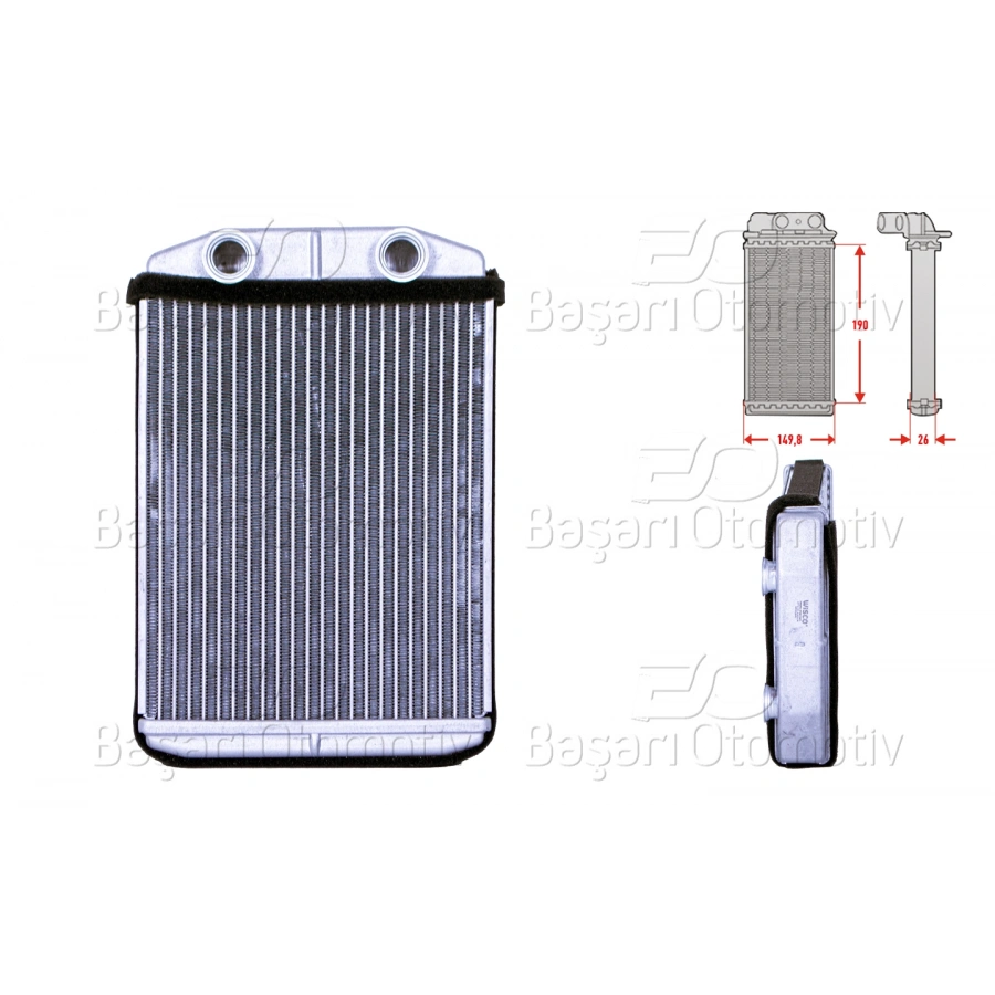 KALORIFER RADYATORU BRAZING 190x157 MM RENAULT EXPRESS 1.5 Blue dCi 95 (F6AB) 21> DACIA LODGY (JS_) 1.5 dCi 12> DACIA DOKKER MPV (KE_) 1.5 dCi 12>