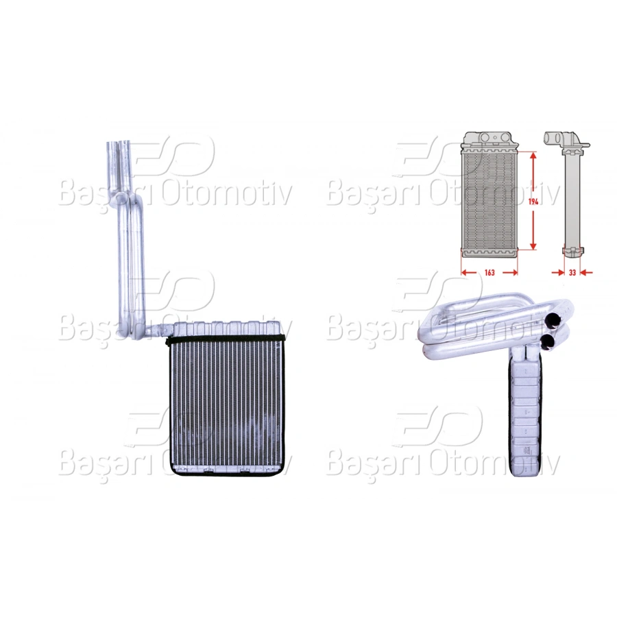 KALORIFER RADYATORU BRAZING 195X168 MM FORD FOCUS 1.5 1.6 2.0TDI 12-18