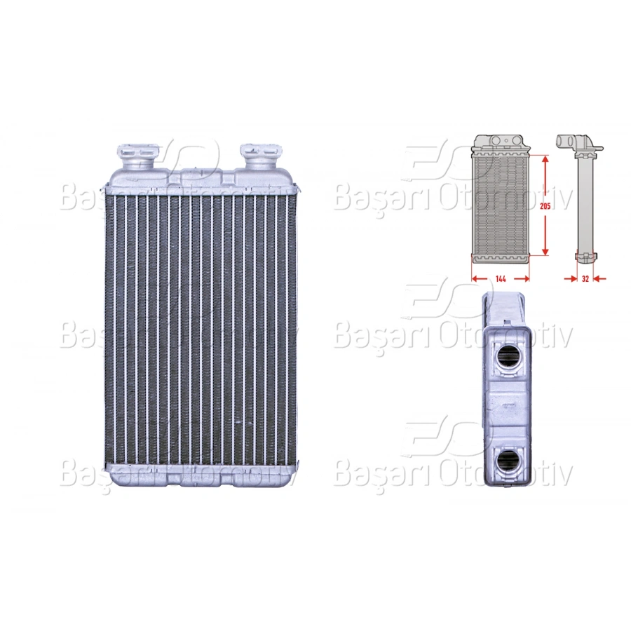 KALORIFER RADYATORU BRAZING 205X145 MM BMW 3 Compact (E36) 3.16i 94-00 3.18tds 95-00 323ti 97-00