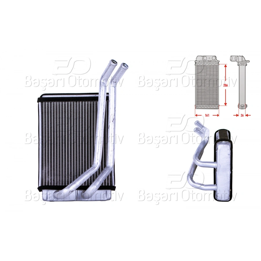 KALORIFER RADYATORU BRAZING 205X166 MM HYUNDAI SANTA FÉ I (SM) | SANTA FE 2.0 2.0CRDI 2.4 16V 2.7 4X4 01-06
