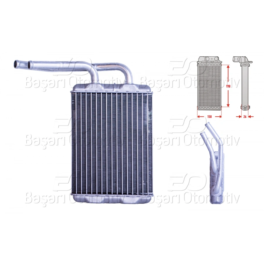 KALORIFER RADYATORU BRAZING 209X160 MM RENAULT TWINGO 1 1.2 16V LPG 1993>