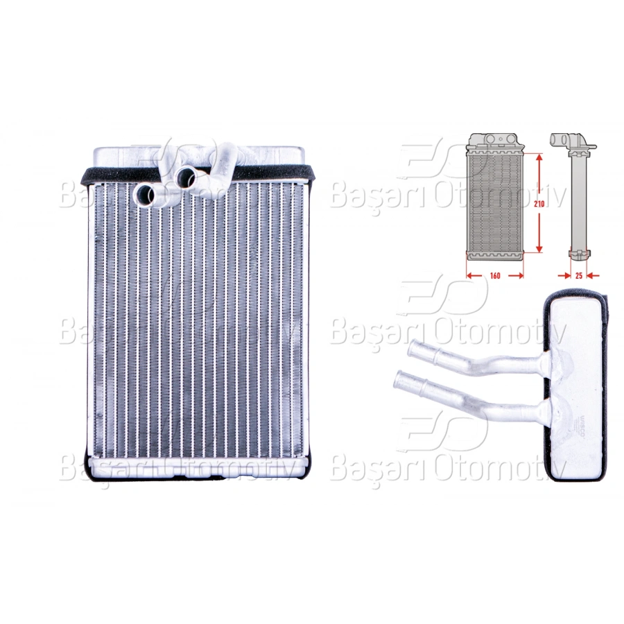 KALORIFER RADYATORU BRAZING 210X165 MM HYUNDAI H-1 STAREX 2.4 2.5 D 2.5 TD 97 >