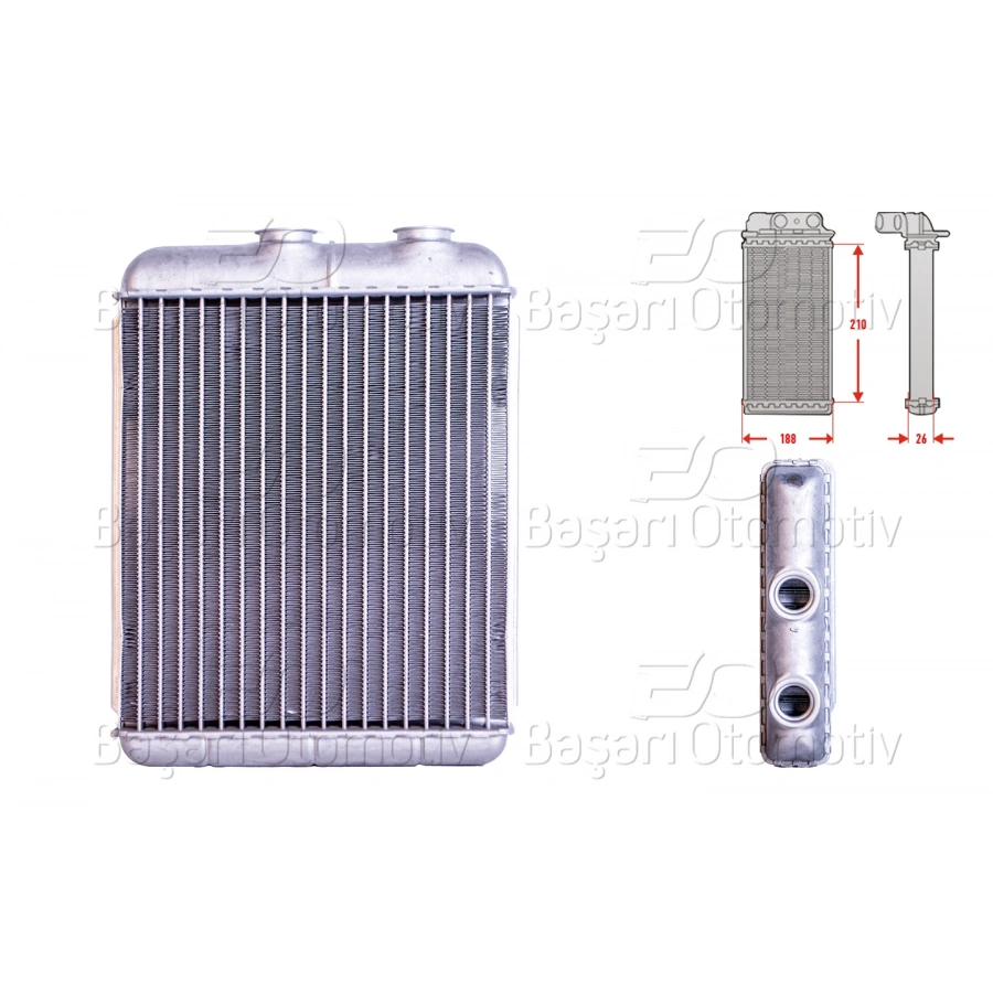 KALORIFER RADYATORU BRAZING 210X184 MM OPEL ASTRA G H 1.8 2.0 1998>