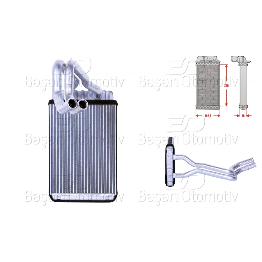 KALORIFER RADYATORU BRAZING 213X150 MM HYUNDAI MATRIX (FC) | ELANTRA LAVITA | LAVITA 01-10 1.6 1.8