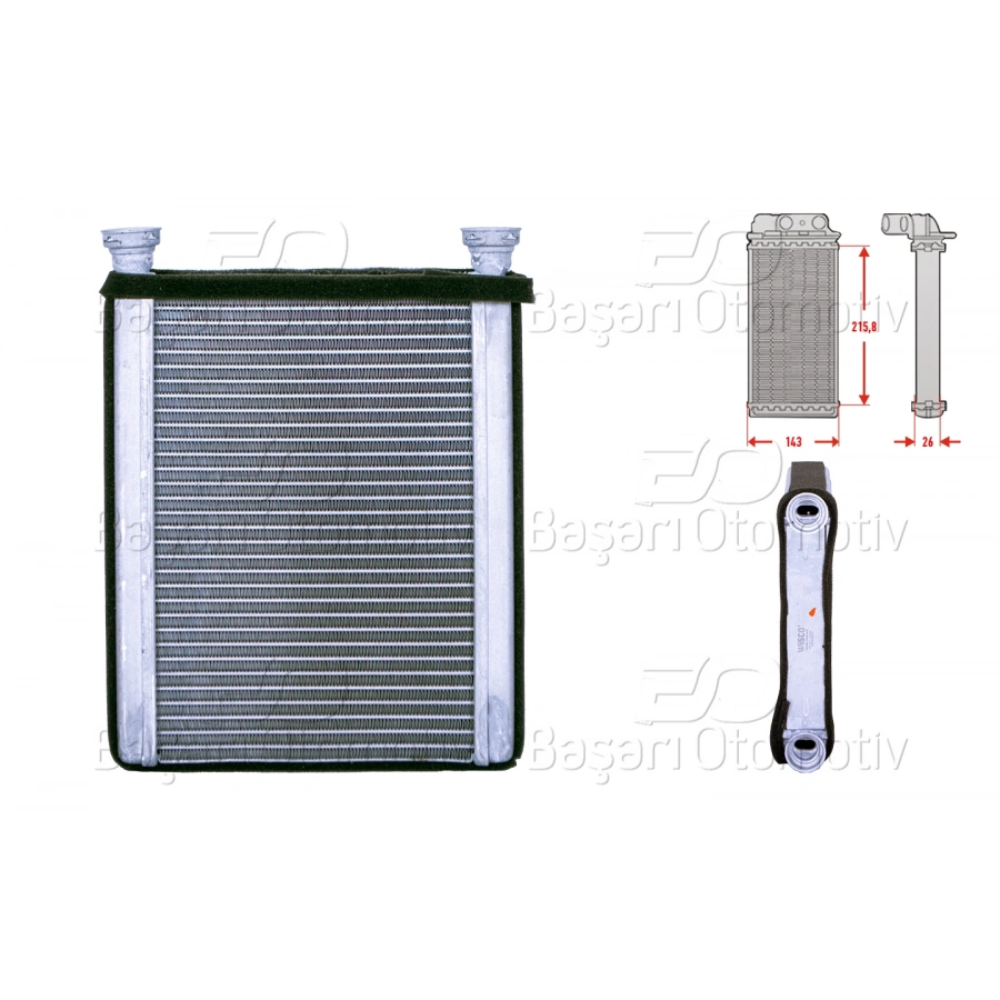 KALORIFER RADYATORU BRAZING 218X143 MM TOYOTA COROLLA 01-04